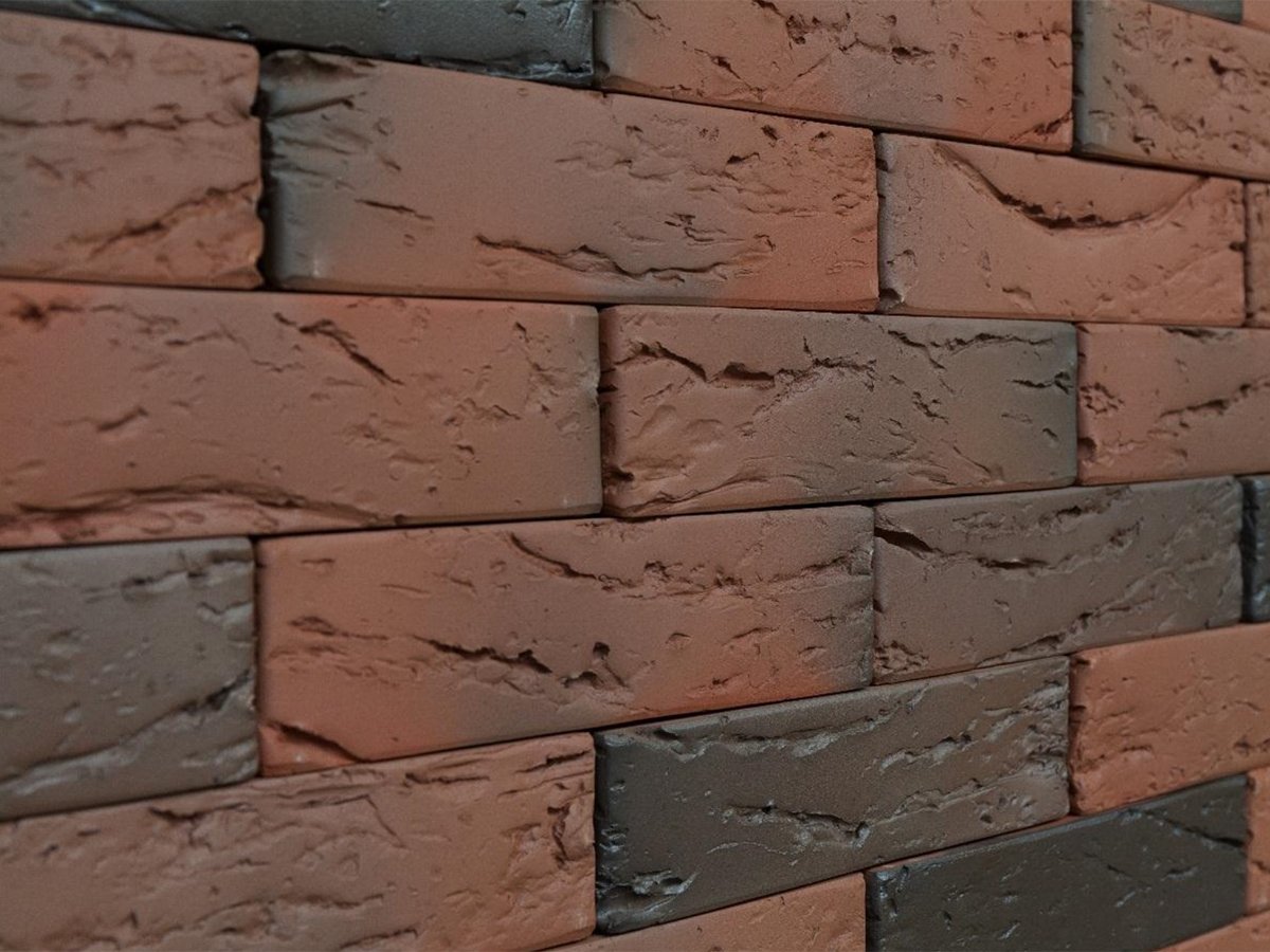 Облицовочный кирпич Кирово-Чепецк Аренберг кора дерева - 250x120x65 мм