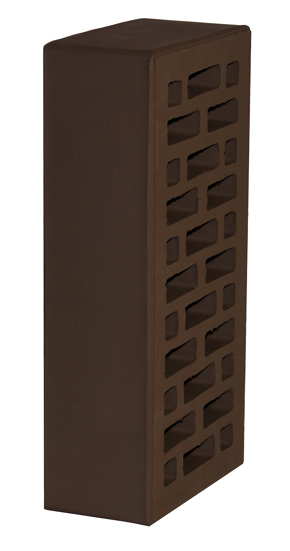 Облицовочный пустотелый, М-150,120x250x65, коричневый, Новомосковский КЗ