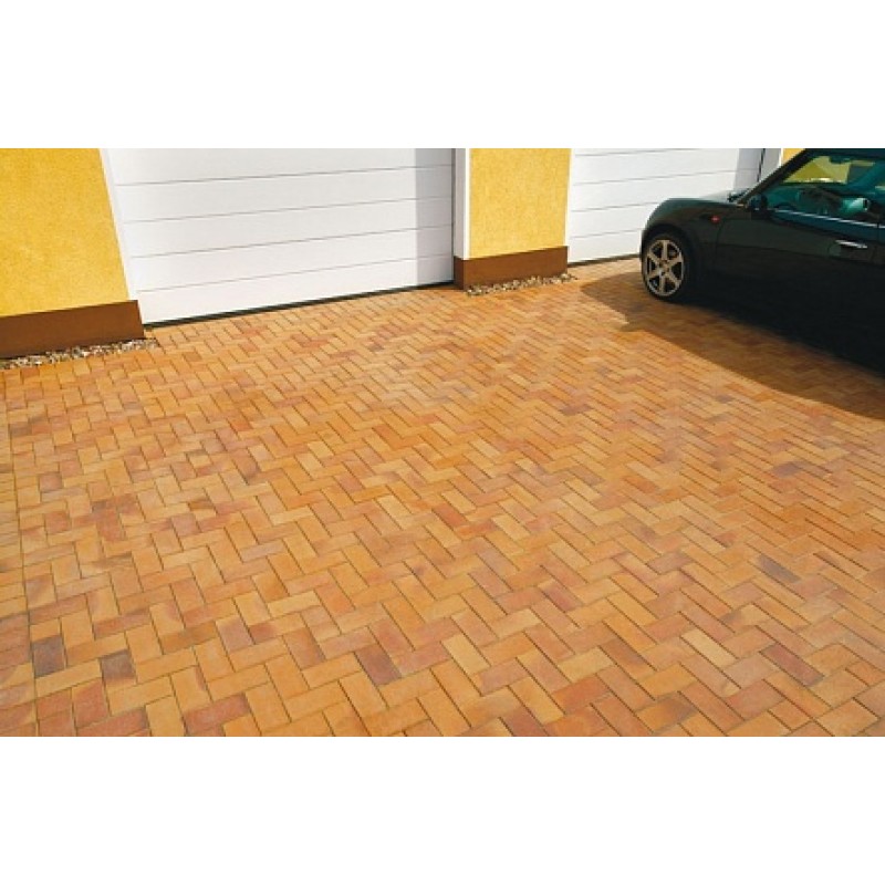 Тротуарная клинкерная брусчатка Vandersanden Radeberg красно-коричневая, 200*100*45 мм