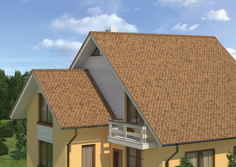 Гибкая черепица Roofshield (Россия), коллекция СТАНДАРТ КЛАССИК, песочный