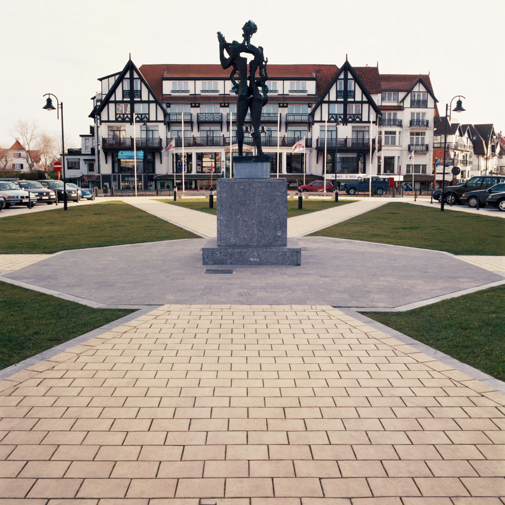 Тротуарная клинкерная брусчатка Vandersanden Kamenz желтая, 200*100*52 мм